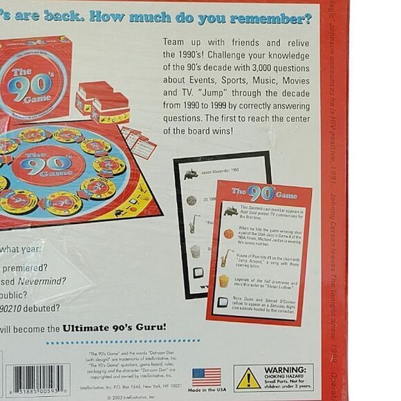 The 90's Game By Intellinitiative New Factory Sealed - Picture 5 of 5